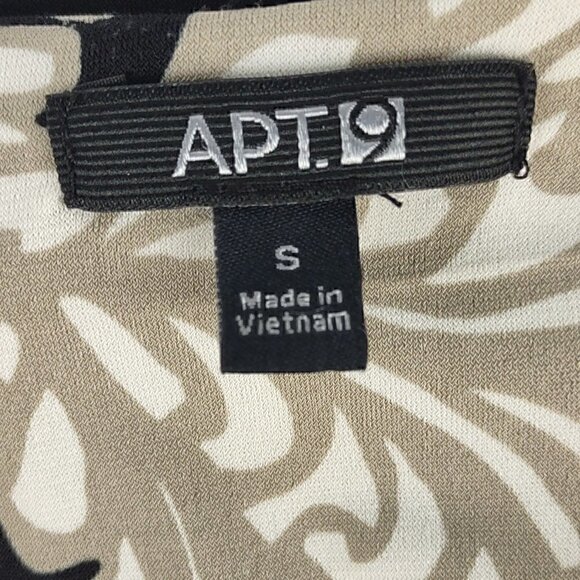 APT. 9 Floral Paisley, Black Tan Grecian Women's Belted Maxi Dress Size Small - Picture 9 of 11